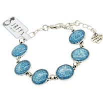 Pulseira de resina brilhante azul
