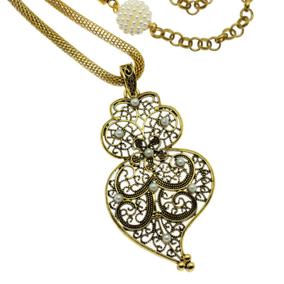 Colar bronze com coração de Viana