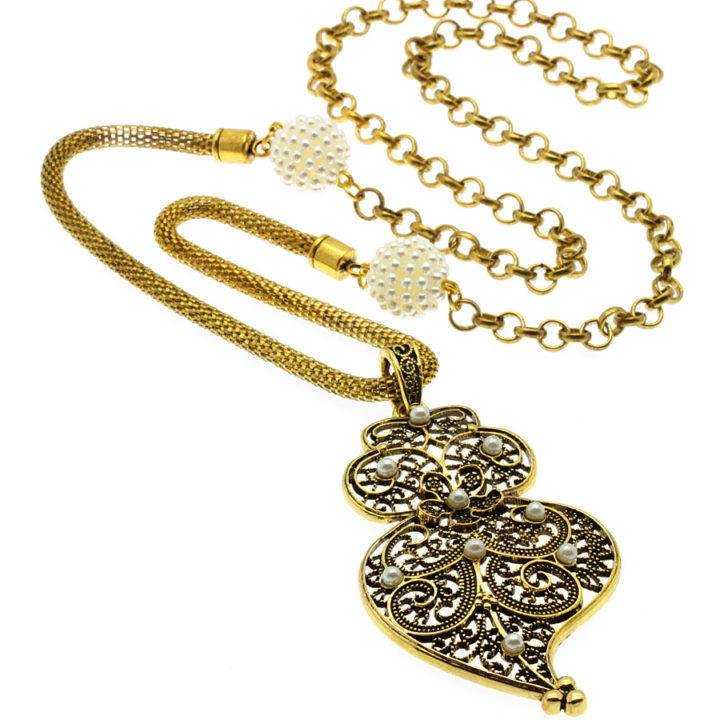 Colar bronze com coração de Viana