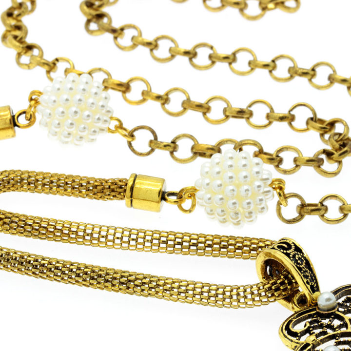 Colar bronze com coração de Viana