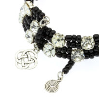 Pulseira arame memória com strass