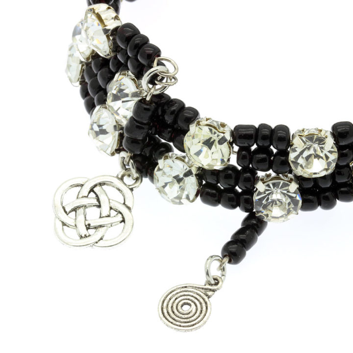 Pulseira arame memória com strass