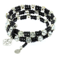 Pulseira arame memória com strass