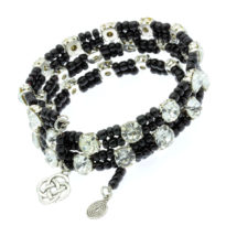 Pulseira arame memória com strass