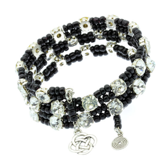 Pulseira arame memória com strass