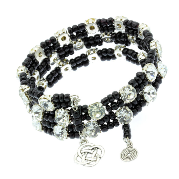 Pulseira arame memória com strass