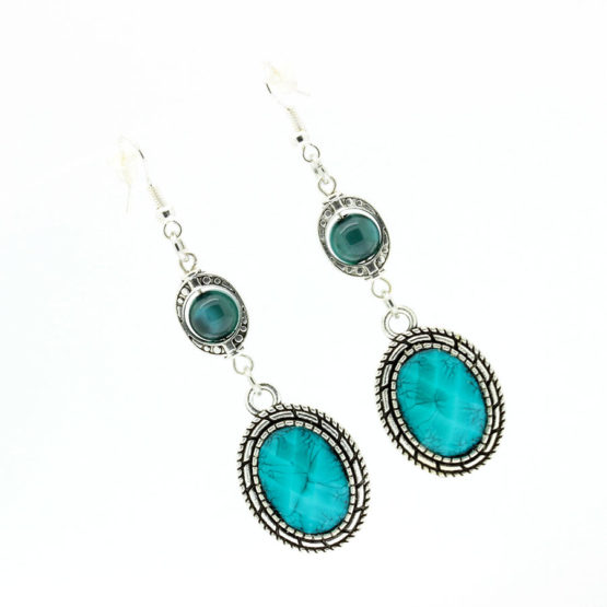 Brincos azul turquesa