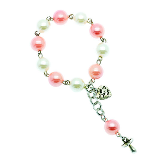 Lembrança para baptizado rosa pérola