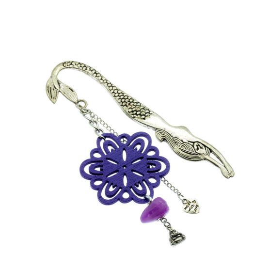 Marcador de livro roxo com Buda