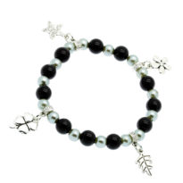 Pulseira elástica com pendentes