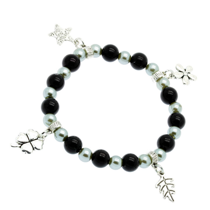 Pulseira elástica com pendentes