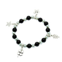 Pulseira elástica com pendentes