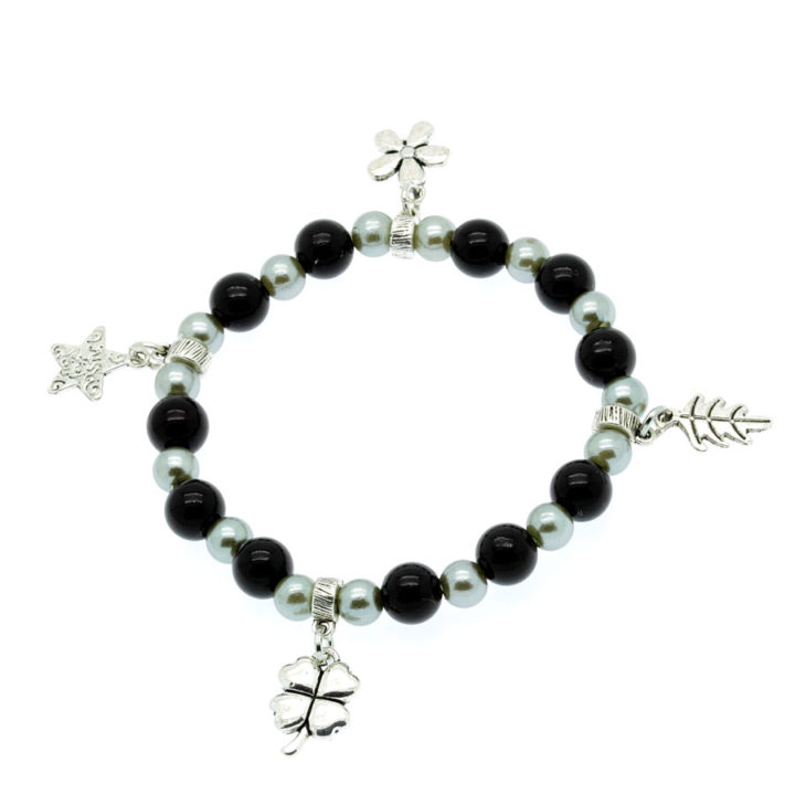 Pulseira elástica com pendentes