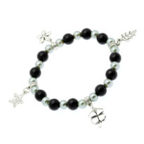 Pulseira elástica com pendentes