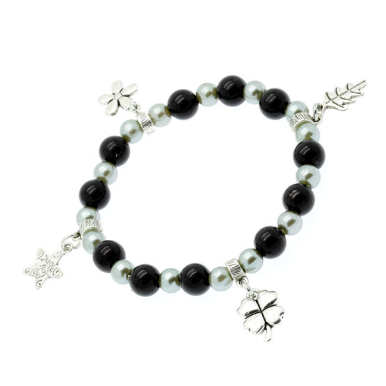 Pulseira elástica com pendentes