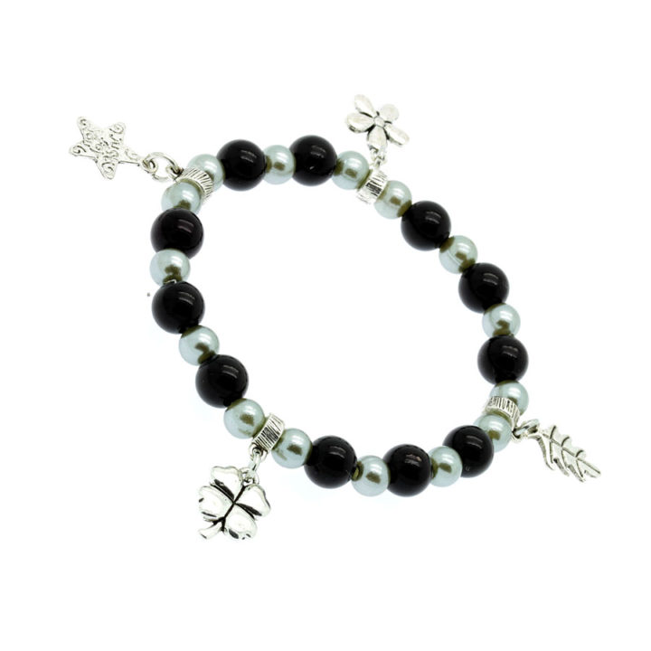 Pulseira elástica com pendentes