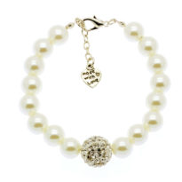 Pulseira de pérolas com brilhantes