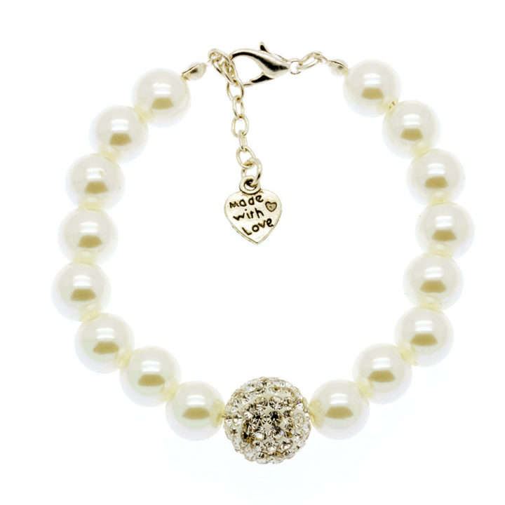 Pulseira de pérolas com brilhantes