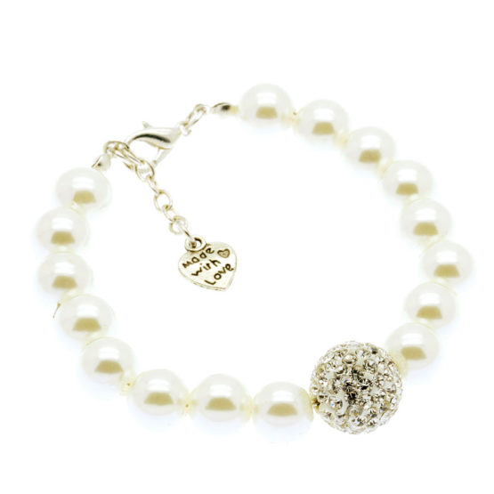 Pulseira de pérolas com brilhantes
