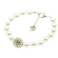Pulseira de pérolas com brilhantes