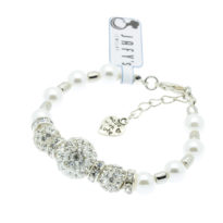 Pulseira pérola com brilhantes