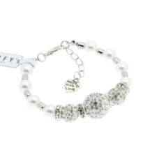 Pulseira pérola com brilhantes