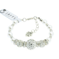 Pulseira pérola com brilhantes