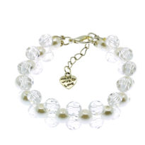 Pulseira pérola e cristal