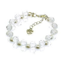 Pulseira pérola e cristal
