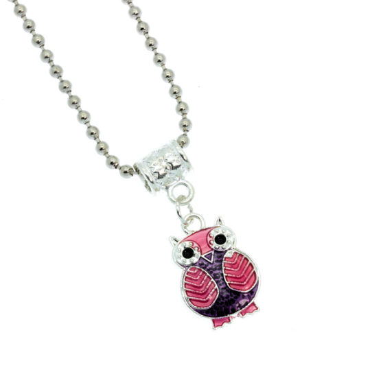 Colar mocho roxo e rosa
