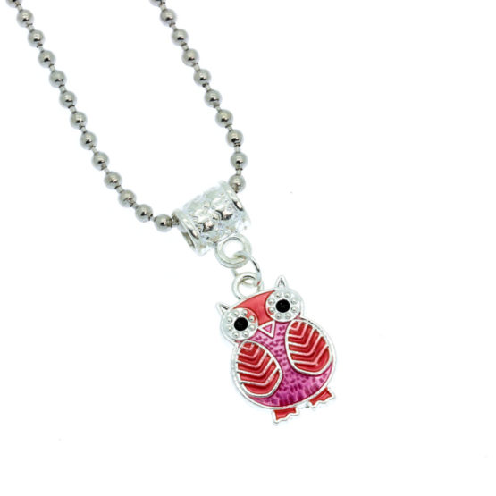 Colar mocho vermelho e rosa