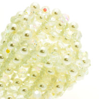 Pulseira pérola e cristal elástica larga para Noivas