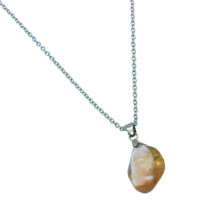 Colar com pedra natural Quartz Fumado