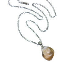Colar com pedra natural Quartz Fumado