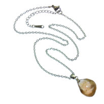 Colar com pedra natural Quartz Fumado