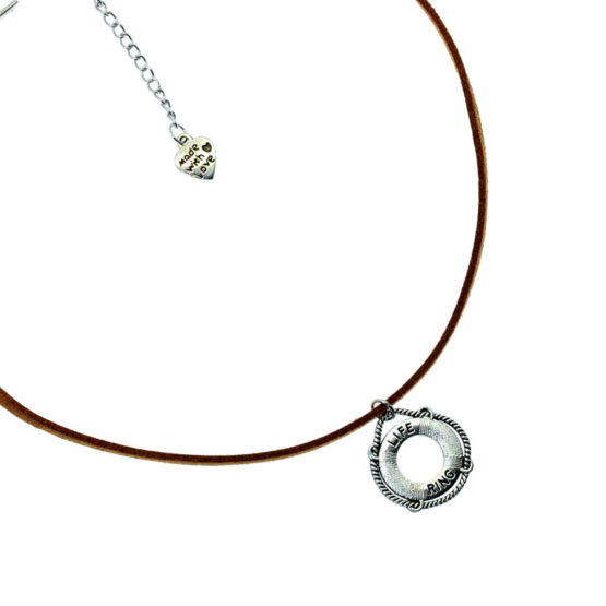 Chocker de camurça com bóia salva-vidas