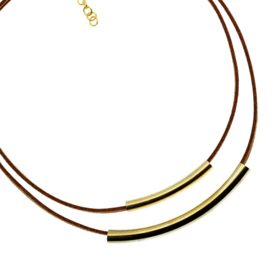 Chocker de camurça duplo com tubos