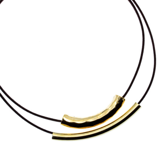 Chocker de camurça duplo com tubos