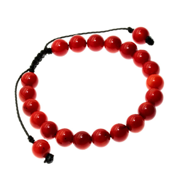 Pulseira Tibetana pedra natural coral