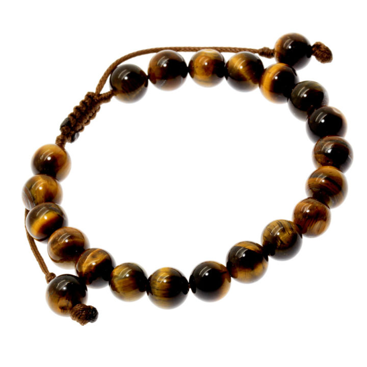 Pulseira Tibetana pedra natural olho-de-tigre