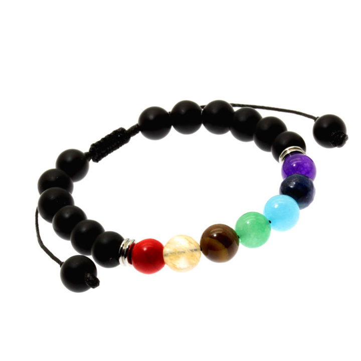 Pulseira dos 7 chakras com Ónix mate