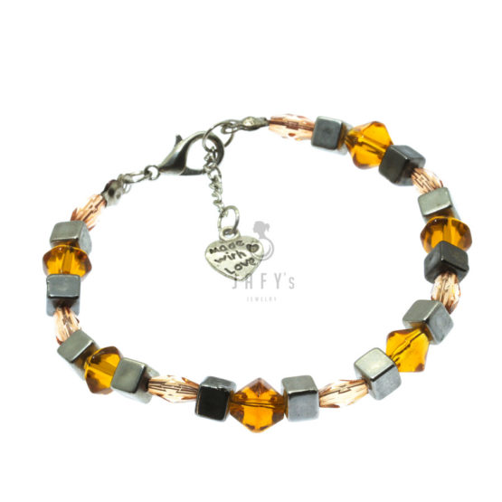 Pulseira bronzes prateada