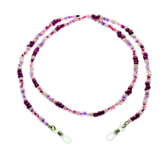 Fita de óculos de missangas roxo/lilás