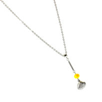 Conjunto colar e brincos conchas amarelo