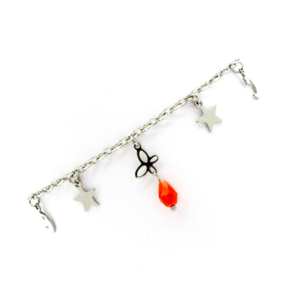 Pulseira de pé borboleta - estrelas - luas