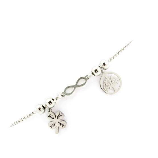 Pulseira de pé infinito / trevo