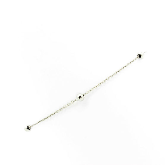 Pulseira de pé com contas em aço