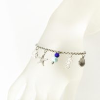 Pulseira aço com motivos do mar - azul