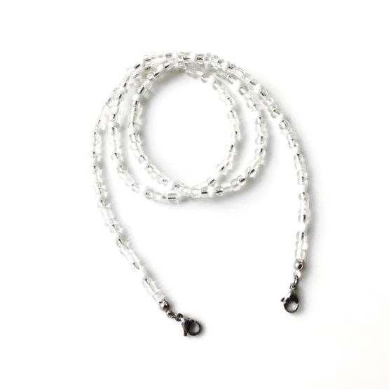 Fita para máscaras - branco e cristal