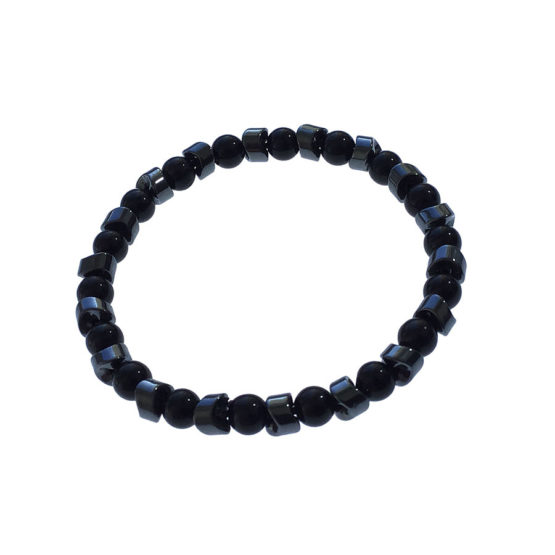 Pulseira pedras naturais Turmalina - Hematite
